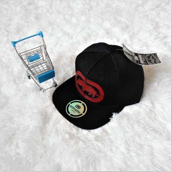 Ecko Unltd Snapback Boys Kids OSFM Black Red - Picture 1 of 11